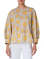 Hello Sunshine Print Cotton Blouse