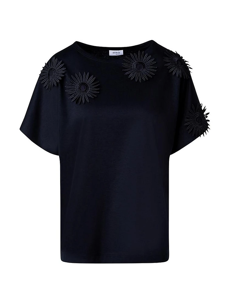 Embroidered Floral T-Shirt