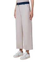 Chiara Colorblocked Garbardine Wide Crop Pants