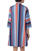 Striped Cotton Poplin Dress