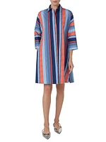 Striped Cotton Poplin Dress