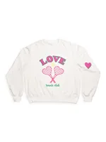 Little Girl's, Girl's & Adult's Love Tennis Club Crewneck Sweatshirt