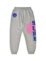 Little Girl's, Girl's & Adult's Smiley Sure Sweatpants