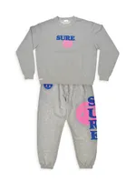 Little Girl's, Girl's & Adult's Smiley Sure Sweatpants