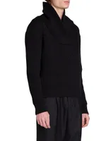 Shawlneck Sweater Ribbed Wool