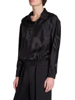 Teddy Jacket Oversized Cassandre Silk Twill