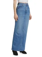 SNACKS! From Mother The Candy Stick Denim Maxi Skirt