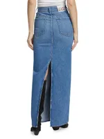 SNACKS! From Mother The Candy Stick Denim Maxi Skirt