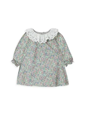 Baby's & Little Girl's Eyelet Trim Floral Print Dress