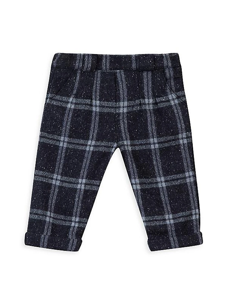 Baby Boy's & Little Boy's Wool-Blend Plaid Pants