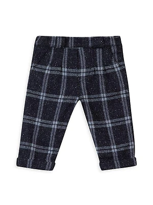 Baby Boy's & Little Boy's Wool-Blend Plaid Pants