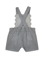 Baby Girl's & Little Girl's Scallop Trim Shortalls