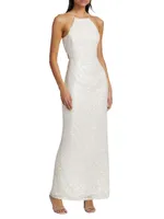 Morgan Sequined Cut-Out Gown