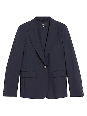 Wool Single-Breasted Blazer