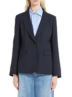 Wool Single-Breasted Blazer