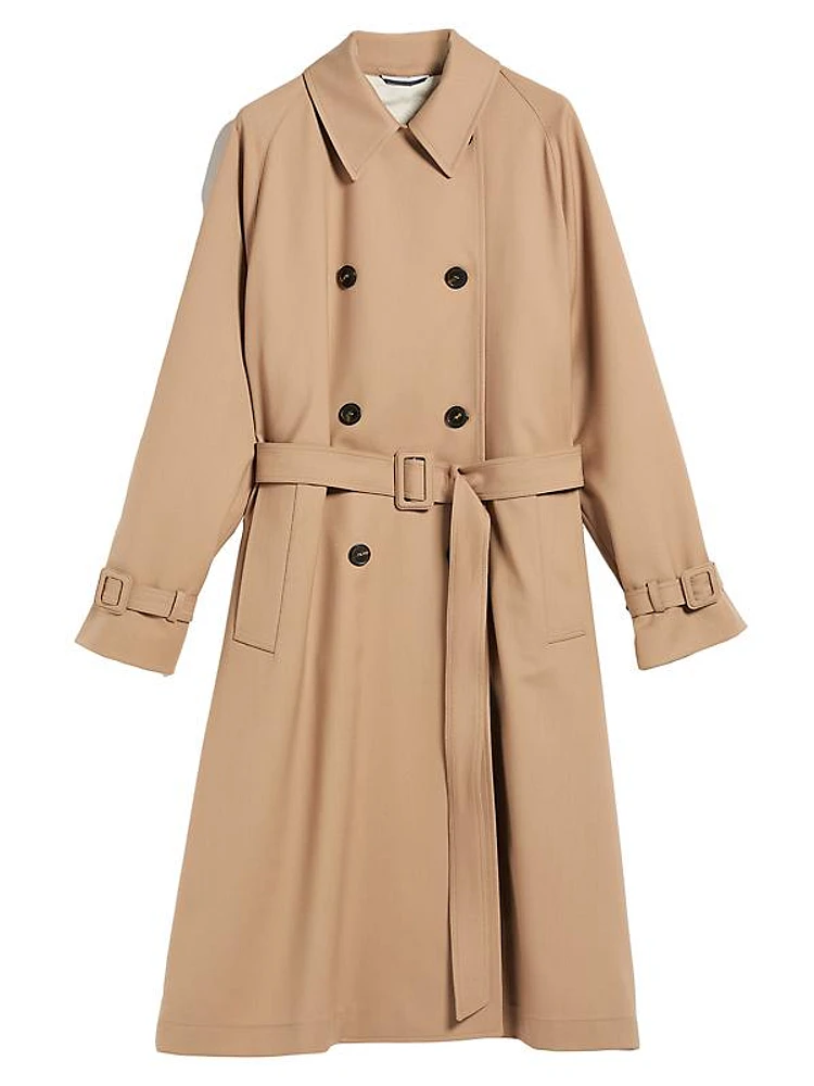 Wool-Blend Trench Coat