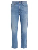 Claudia Mid-Rise Stretch Slim Cropped Jeans