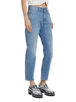 Claudia Mid-Rise Stretch Slim Cropped Jeans