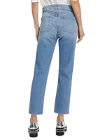 Claudia Mid-Rise Stretch Slim Cropped Jeans