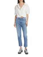 Claudia Mid-Rise Stretch Slim Cropped Jeans