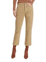 Austin High-Rise Cropped Straight-Leg Jeans