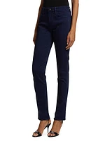 Kaya High-Rise Stretch Skinny Split-Hem Jeans