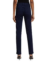 Kaya High-Rise Stretch Skinny Split-Hem Jeans