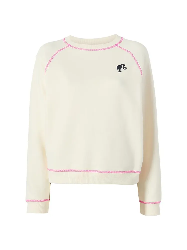 Bandier x Barbie Fleece Crewneck Sweater