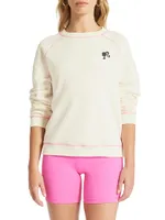 Bandier x Barbie Fleece Crewneck Sweater