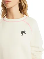 Bandier x Barbie Fleece Crewneck Sweater