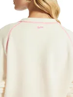 Bandier x Barbie Fleece Crewneck Sweater