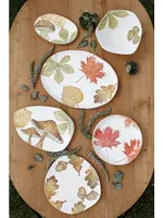 Autunno Maple Leaves Round Shallow Bowl
