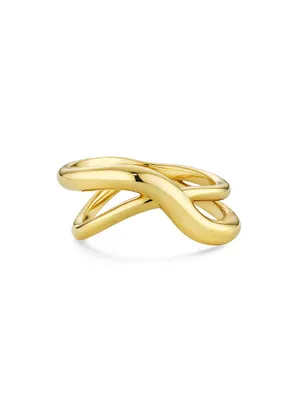 Coup De Coeur 14K Yellow Gold Crisscross Ring