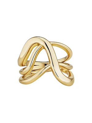 Coup De Coeur 14K Yellow Gold Triple Crisscross Ring