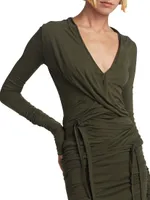 Emma Jersey Long-Sleeve Minidress