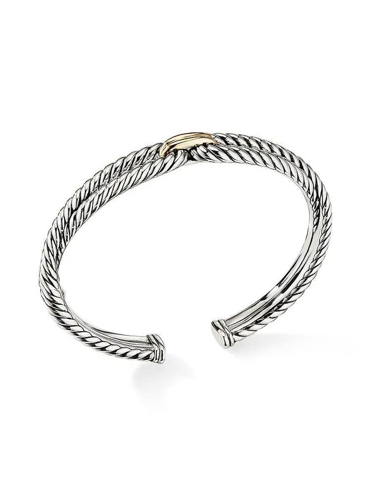 Cable Loop Bracelet With 18K Yellow Gold