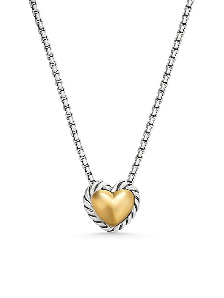 Cable Collectibles Cable Cookie Classic Heart Necklace With 18K Yellow Gold