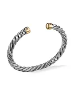 Cable Cuff Bracelet Sterling Silver