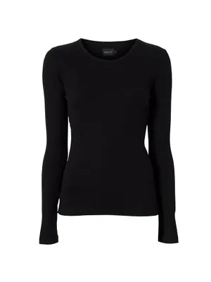 Rivington Rib-Knit Blouse