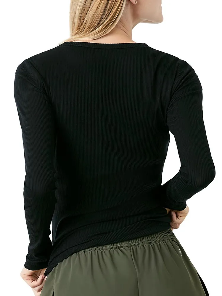 Rivington Rib-Knit Blouse
