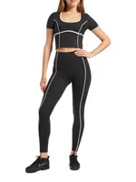 Center Stage Contrast Seam Leggings