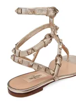 Rockstud Metallic Flat Flip-flop Sandal