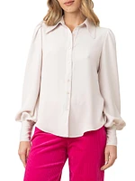 Blair Balloon-Sleeve Blouse