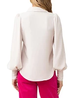 Blair Balloon-Sleeve Blouse