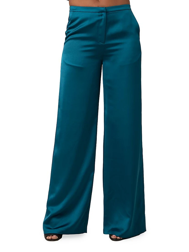 Nolita Wide-Leg Satin Pants