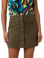 East Village Suede Miniskirt