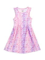 Little Girl's Tie-Dye Frosting Skater Dress