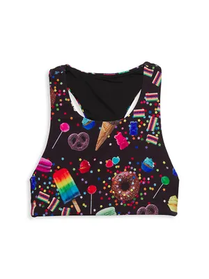 Little Girl's Candy Spill Sports Bra