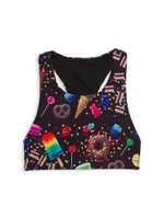 Little Girl's Candy Spill Sports Bra