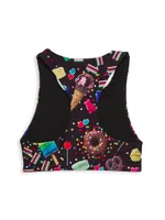 Little Girl's Candy Spill Sports Bra